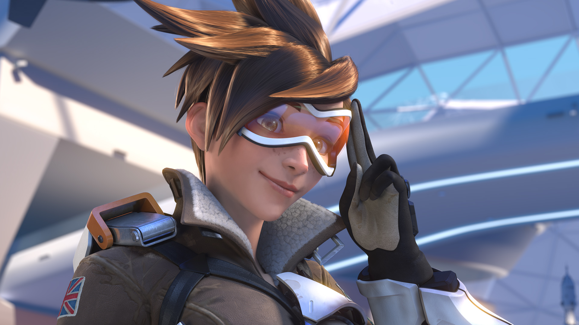HD wallpaper: Tracer from Overwatch wallpaper, Tracer (Overwatch), one  person