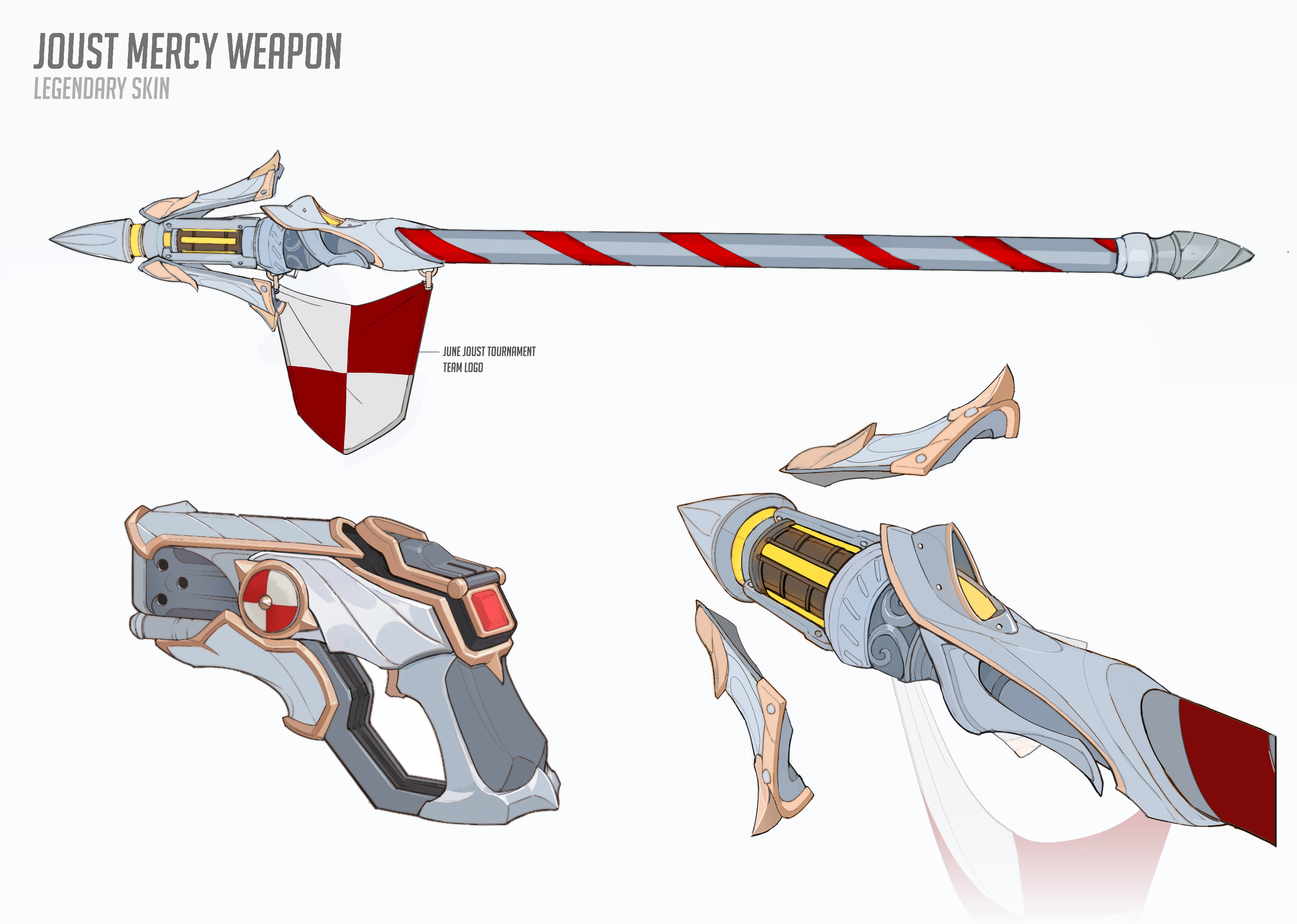 Concept illustration of Royal Knight Mercy's staff weapon.