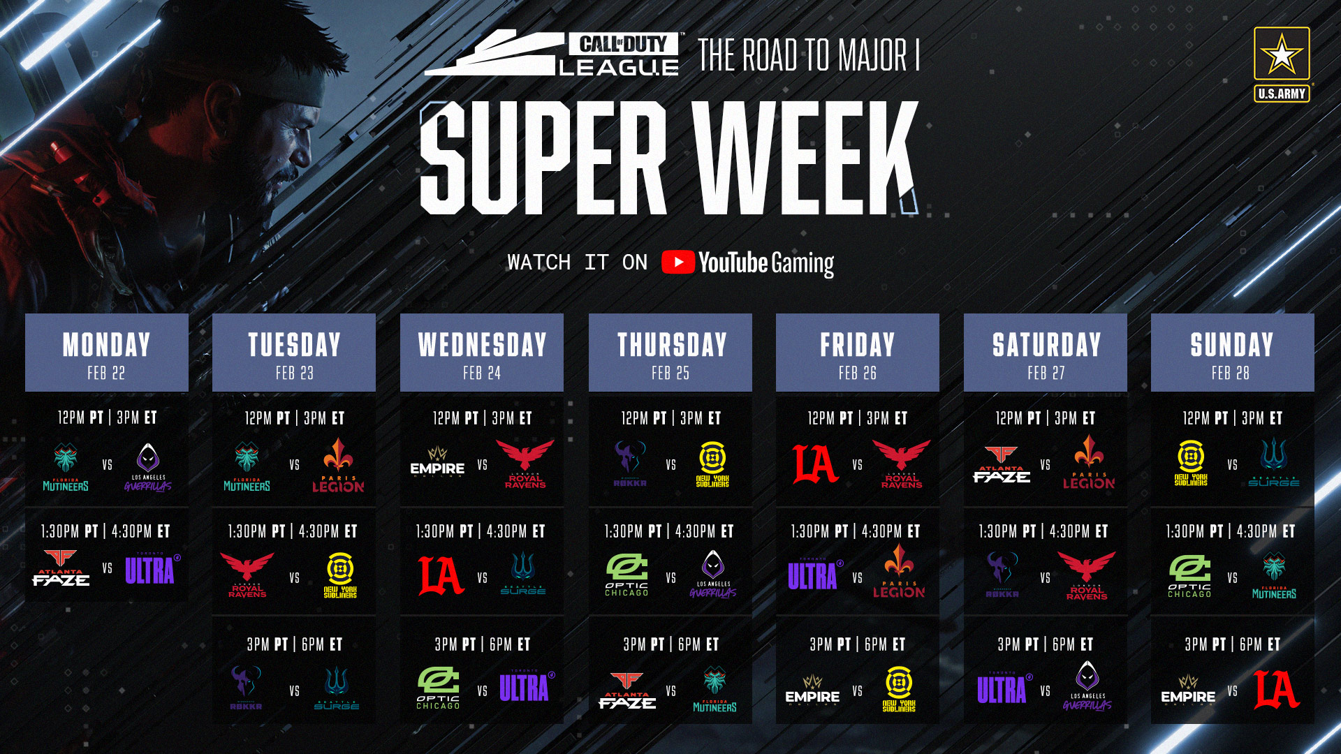 Call of Duty League Super Week Schedule